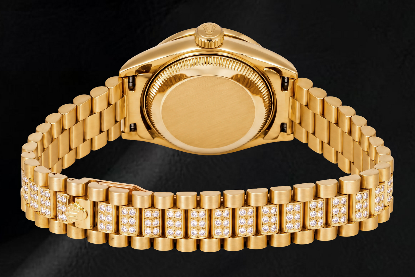 Rolex Datejust 69178 26 mm Gelbgold Uhr mit weißem Diamantzifferblatt