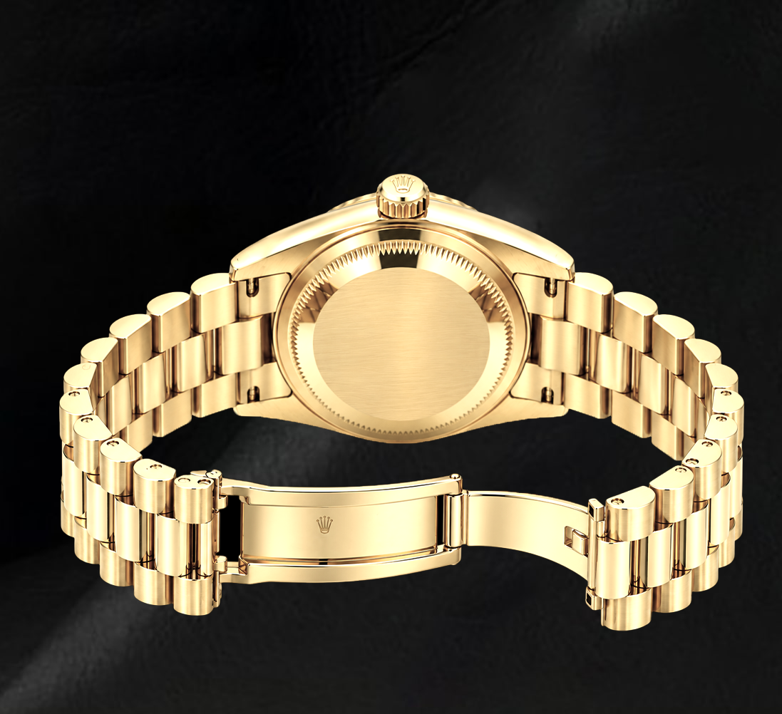Rolex Datejust 69178 Champagner-Zifferblatt 26 mm President-Armband 18 Karat Gelbgold Uhr