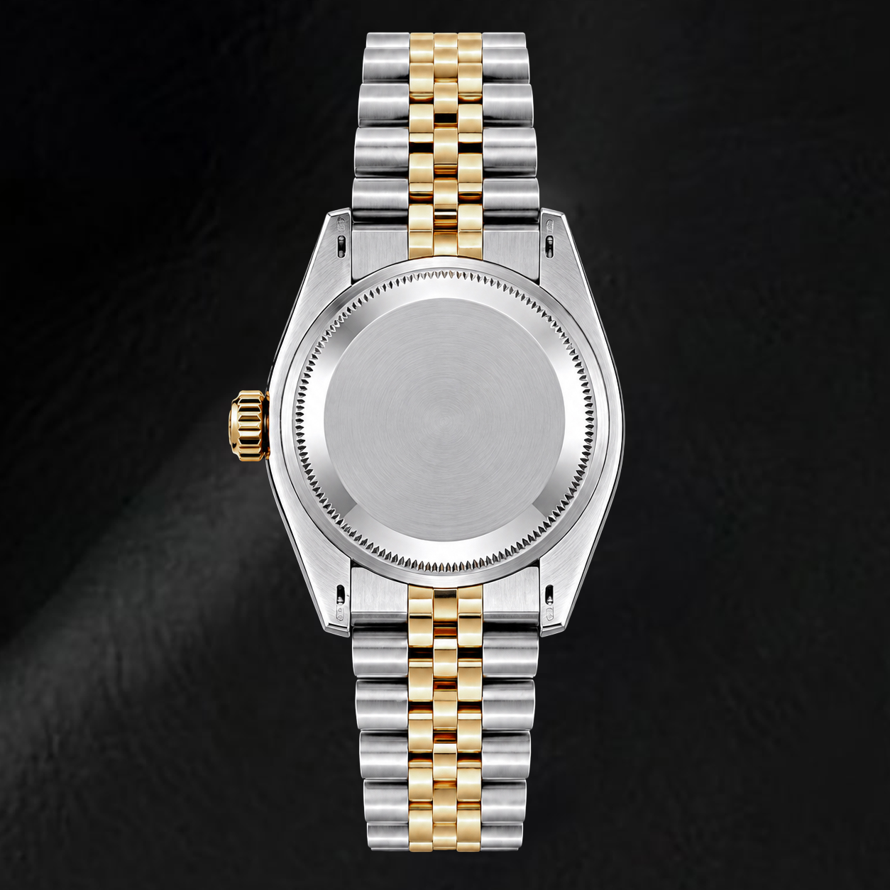 Rolex Datejust 6917 26 mm Bicolor Uhr mit schwarzem String-Diamantzifferblatt