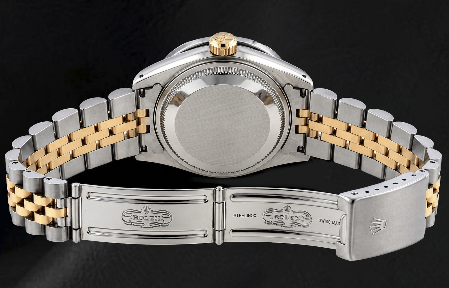 Rolex Datejust 6917 26 mm Bicolor Uhr mit rosa floralem Diamantzifferblatt