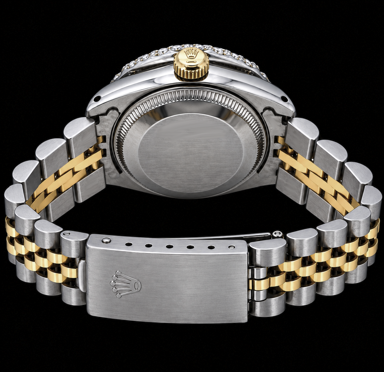 Rolex Datejust 6917 26 mm Bicolor-Uhr Weißes Diamantzifferblatt Jubilé-Armband