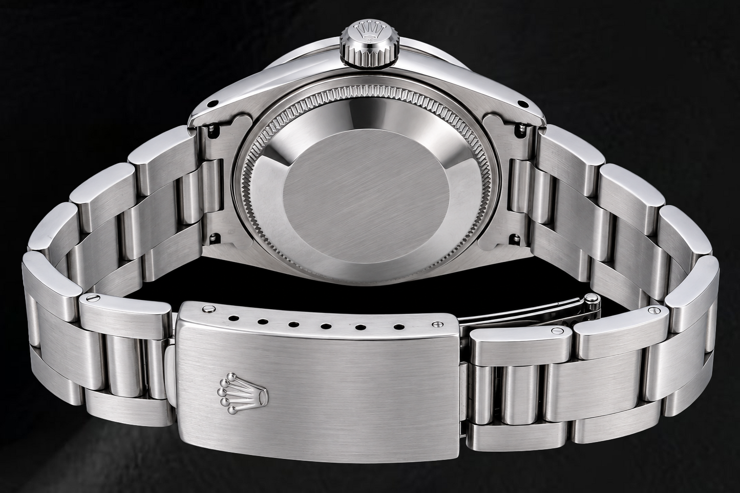 Rolex Datejust 78240 31 mm Uhr aus Edelstahl mit schwarzem Diamantzifferblatt
