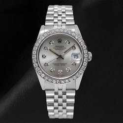 Rolex Datejust 78274 31 mm Silbernes Diamantzifferblatt Edelstahl Jubilé-Armband Uhr