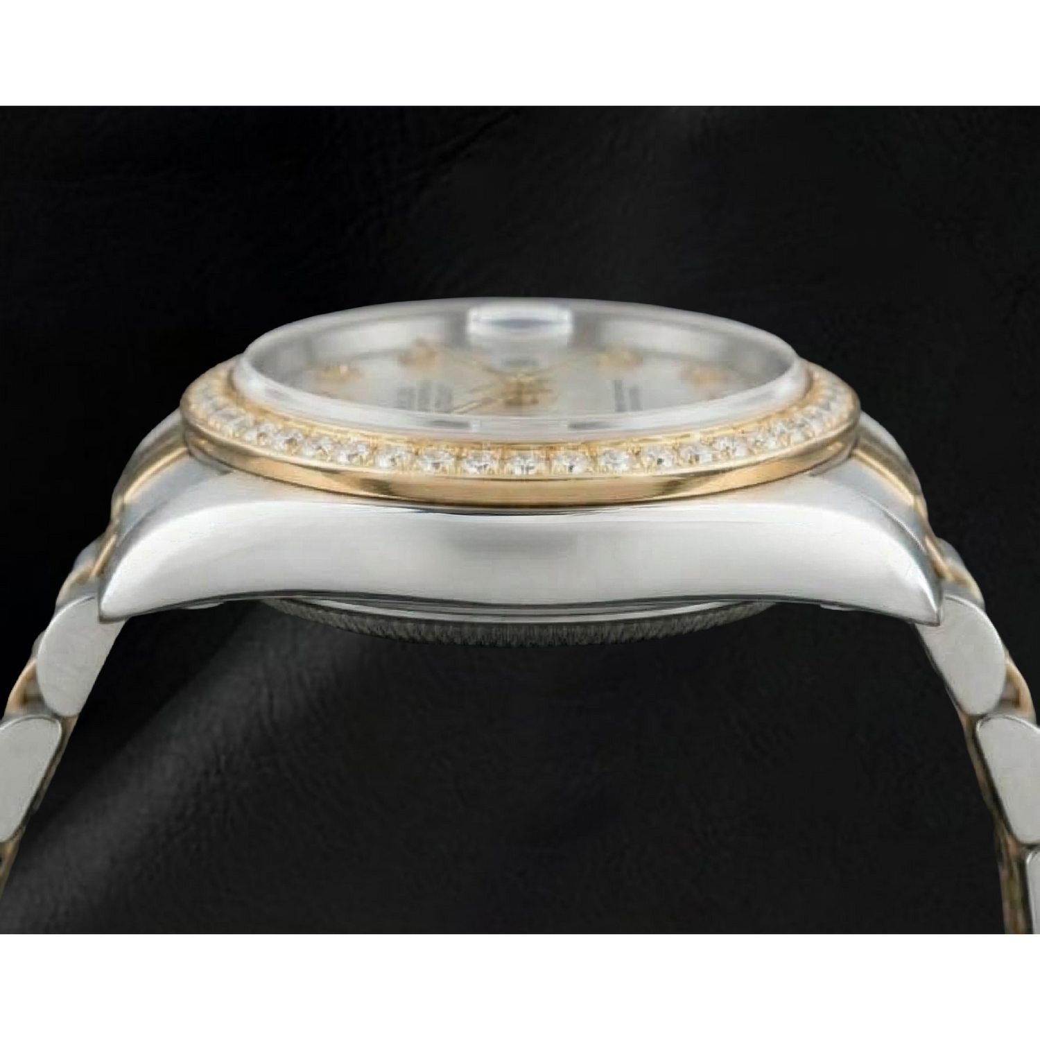 Rolex Datejust, Baujahr 2000, weißes Perlmuttzifferblatt mit Diamanten, 31 mm, zweifarbige Uhr