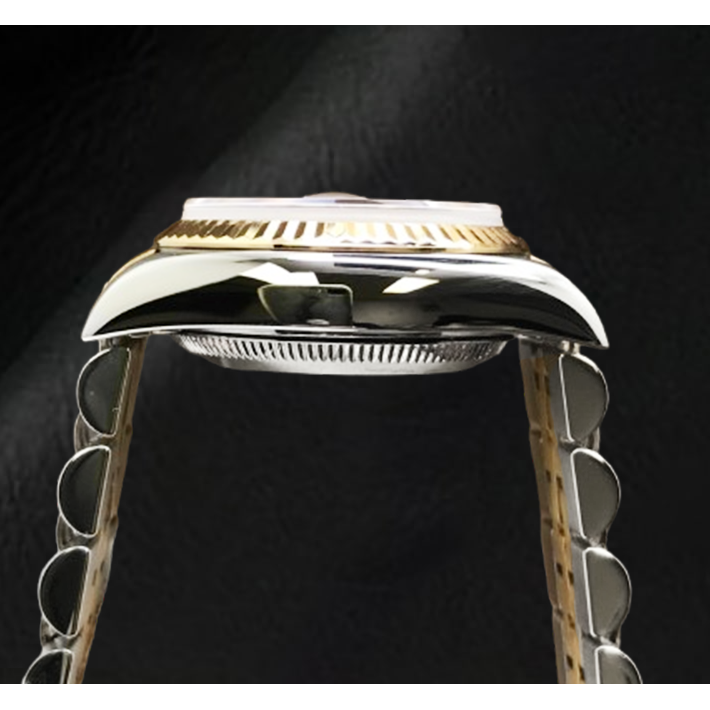 Rolex Datejust Baujahr 2001, graues Perlmutt-Diamant-Zifferblatt, zweifarbig, 26 mm