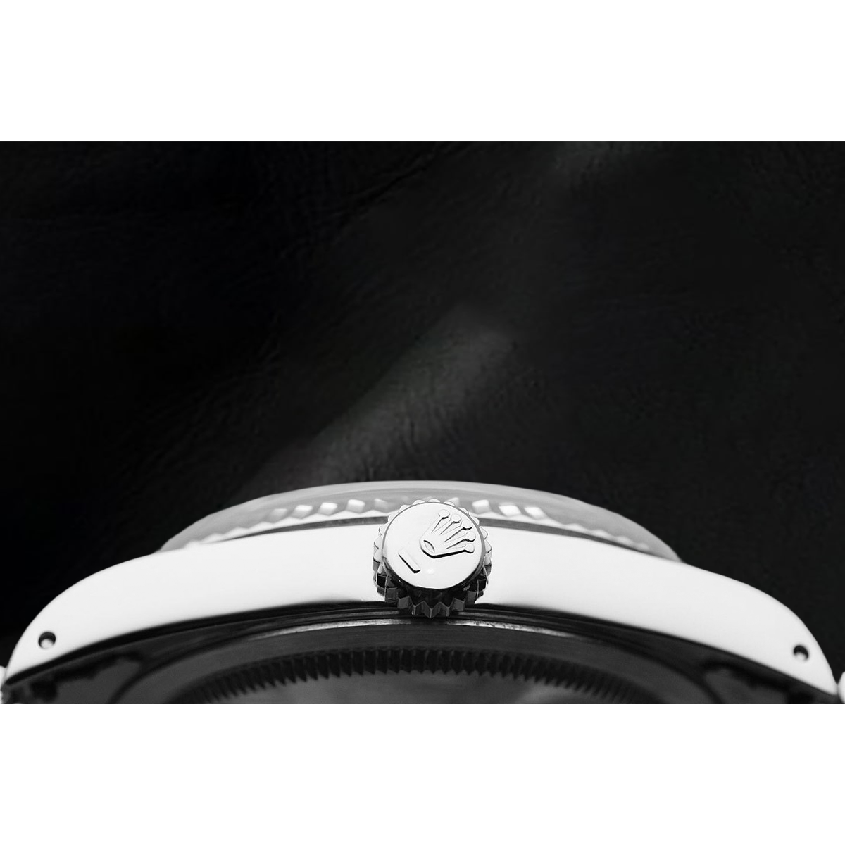 Rolex Datejust Uhr mit schwarzem Diamantzifferblatt und Edelstahl Oyster-Armband