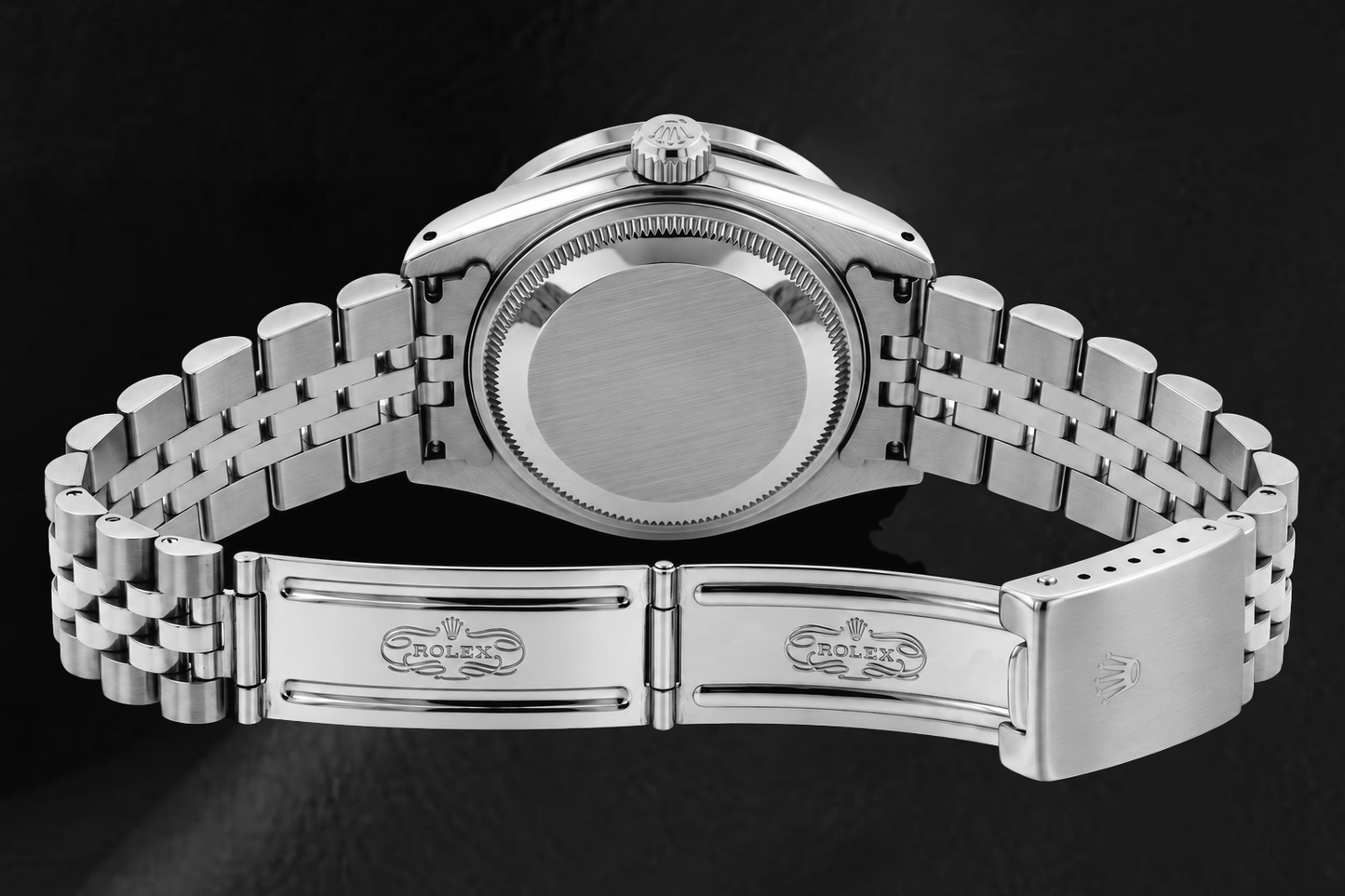 Rolex Datejust 26 mm Edelstahl 6916 Uhr mit schwarzem Diamantzifferblatt mit Diamantkranz