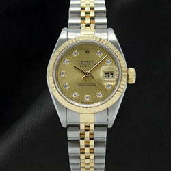 Rolex Datejust Champagner Diamant Zifferblatt 26 mm Jahr 2001 Zweifarbige Uhr