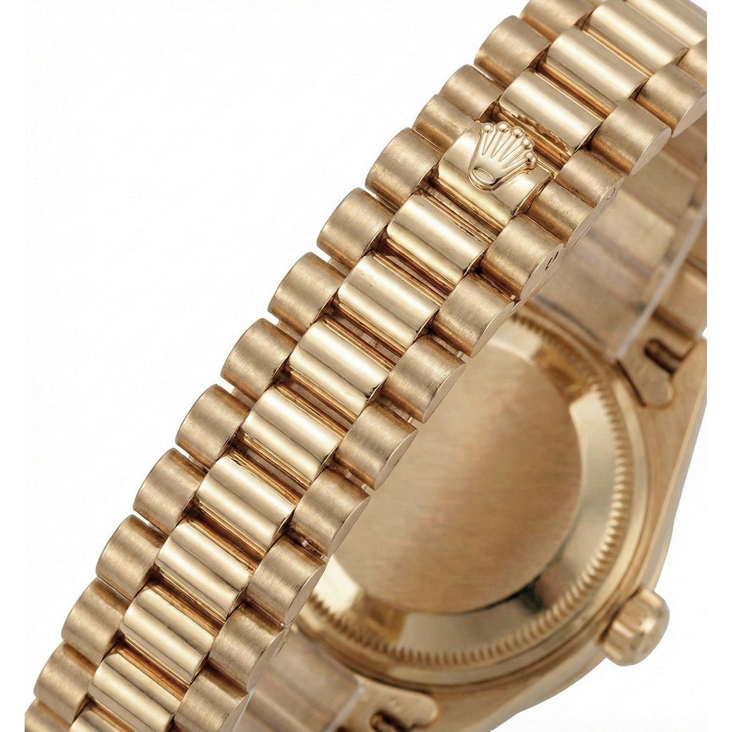 Rolex Datejust Champagner Tapisserie Zifferblatt Nadelstreifen Uhr Gold Präsidentin