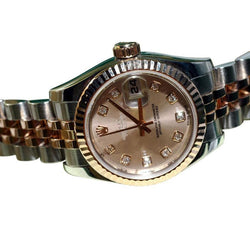 Rolex Datejust Damenuhr, Champagner-Diamant-Zifferblatt