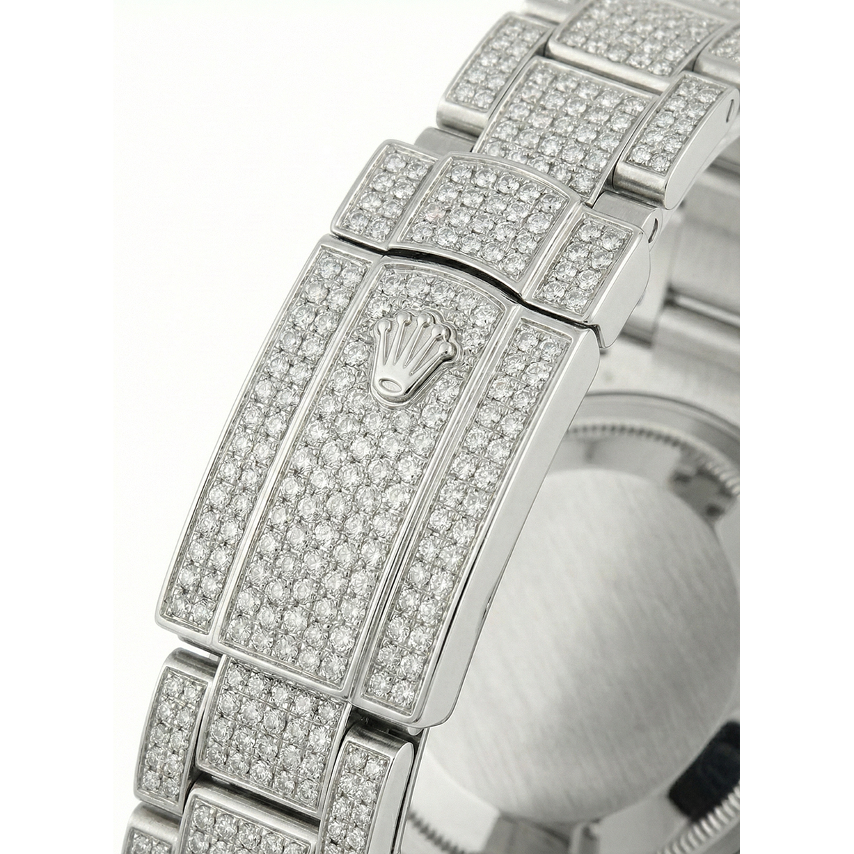 Rolex Datejust Damenuhr, Volldiamantarmband, 12 Karat