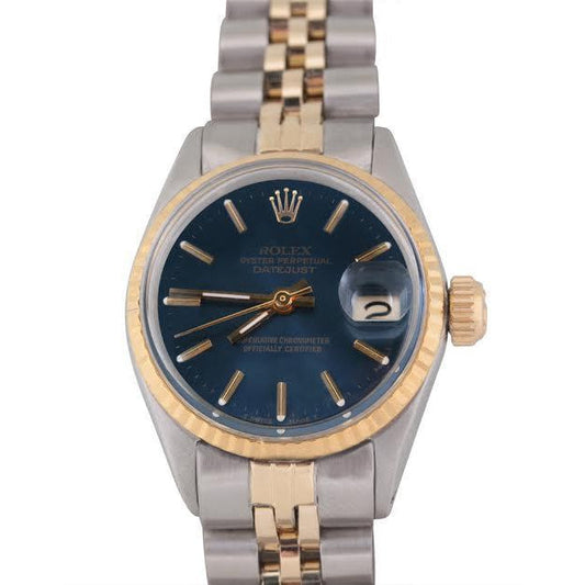 Rolex Datejust Damenuhr mit geriffelter Lünette, Jubilee-Armband, Edelstahl und Gold1