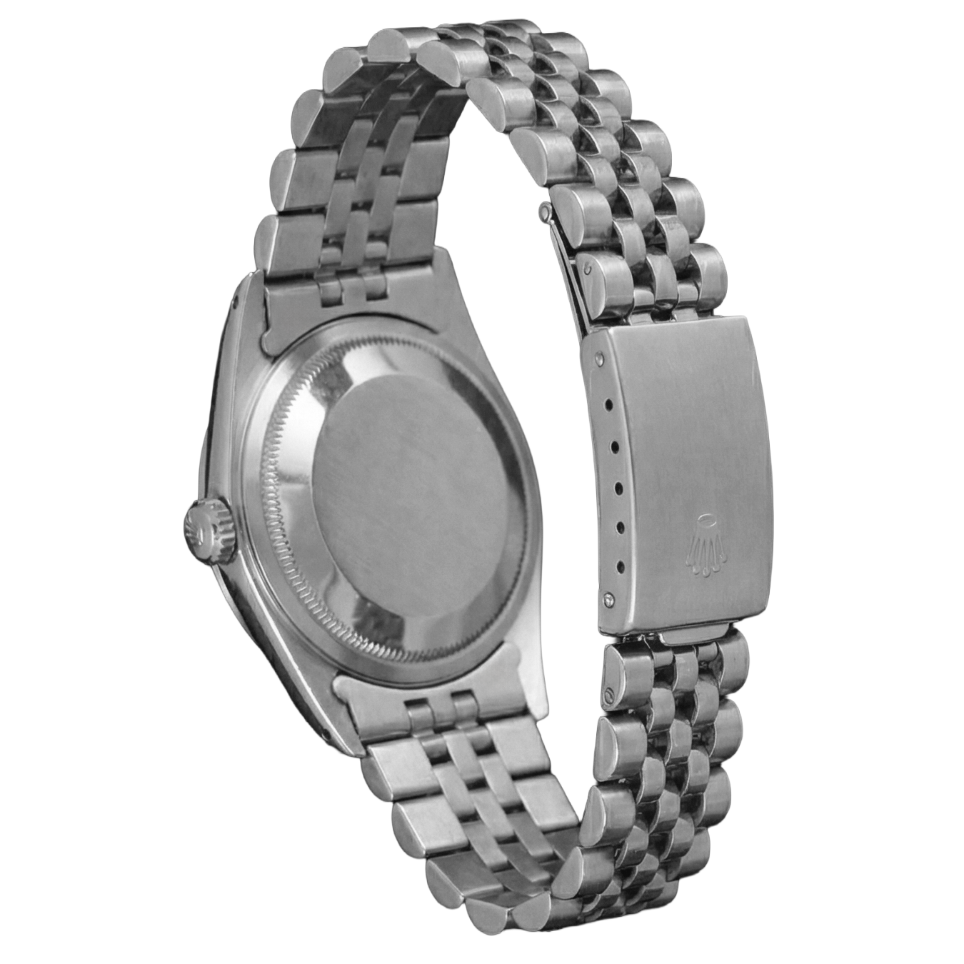 Rolex Datejust Damenuhr, schwarzes Zifferblatt, Lünette, Edelstahl-Jubiläumsarmband