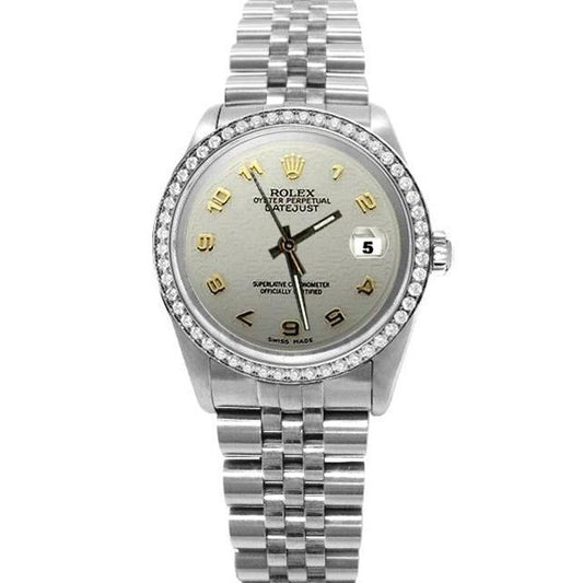 Rolex Datejust Diamant-Jubiläumsuhr mit arabischem Zifferblatt, Datejust-Edelstahl, schnell eingestellt
