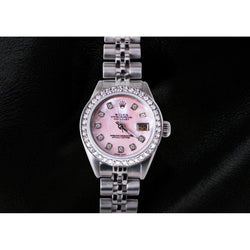 Rolex Datejust Edelstahl Jubilee Armband Rosa Mop Diamant Zifferblatt Damenuhr