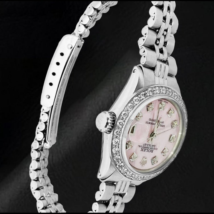 Rosa Mop Diamant Zifferblatt Rolex