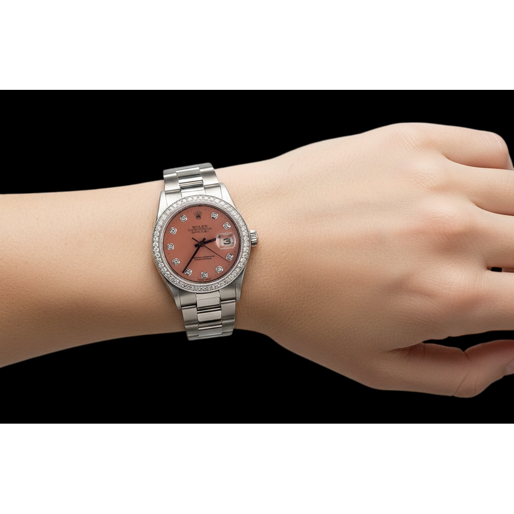 Rolex Datejust Edelstahl Oyster-Armband-Diamant-Lünette-Zifferblatt-Uhr SCHNELLES EINSTELLEN