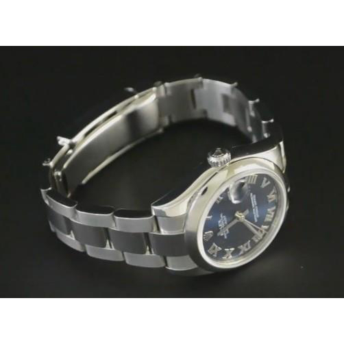 Rolex Datejust Herrenuhr, blaues römisches Zifferblatt