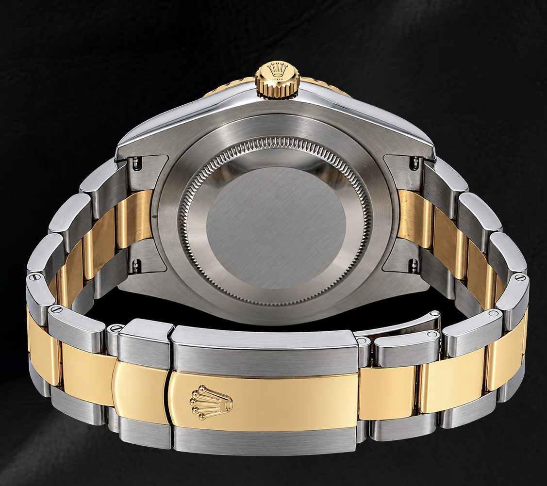 Rolex Datejust II 41 mm 116333 Bicolor-Uhr mit grünem Diamantzifferblatt und römischen Ziffern