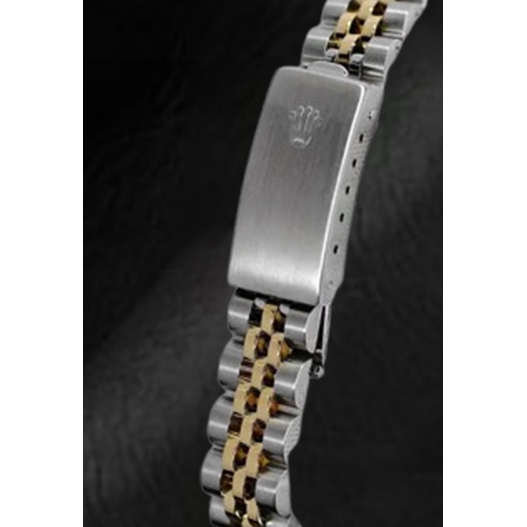 Rolex Datejust, Jahr 2001, graues Diamant-Zifferblatt, 26 mm, zweifarbige Damenuhr