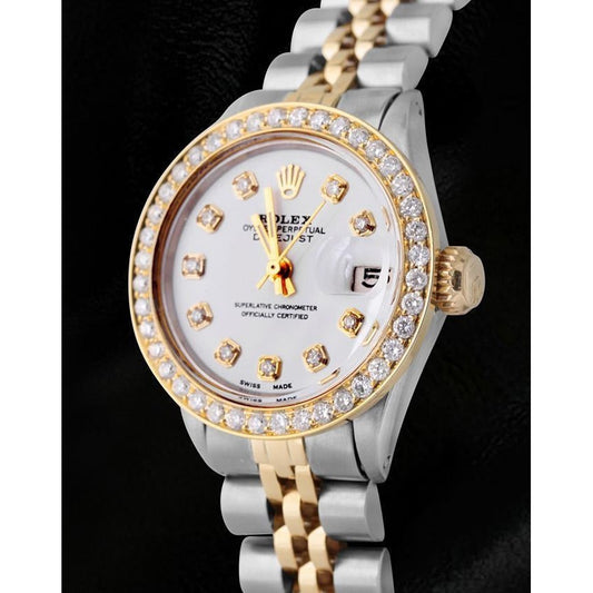 weißem Diamant Zifferblatt Rolex