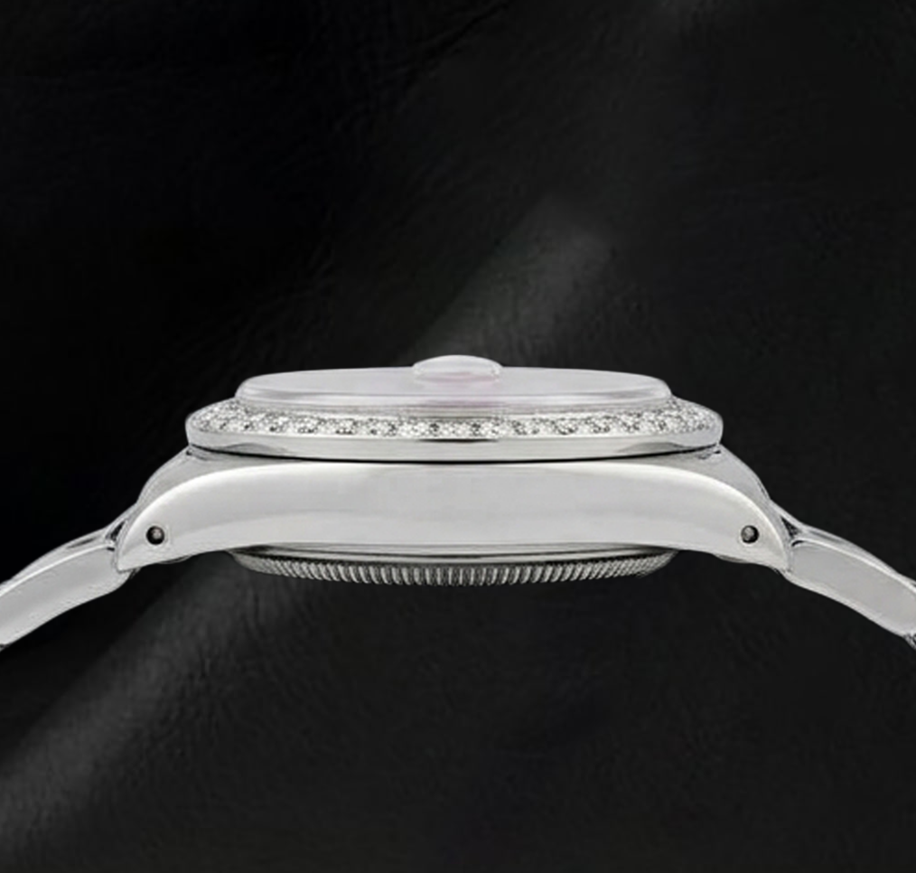 Rolex Datejust Rosa Diamantzifferblatt 6916 26 mm Edelstahl Uhr