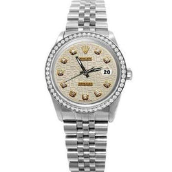 Rolex Datejust Sehr feine Herren-Jubiläumsuhr mit weißen Diamanten, SCHNELLES EINSTELLEN