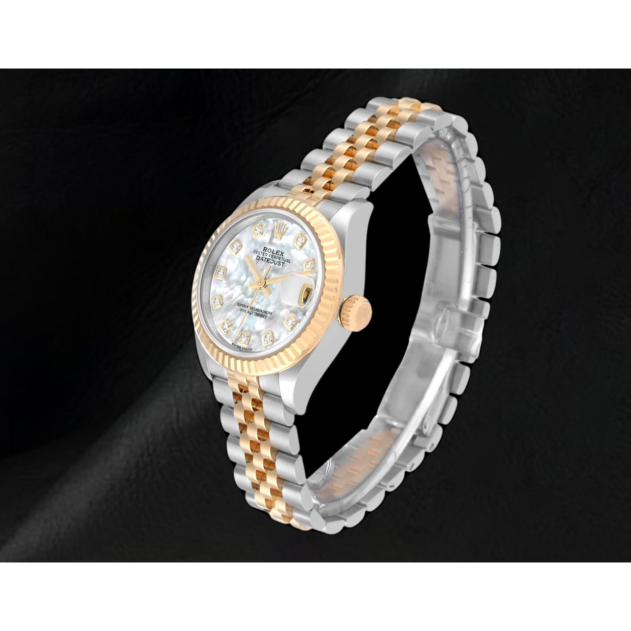 Rolex Datejust Bicolor 28 mm Perlmutt Diamant 279173 Damenuhr
