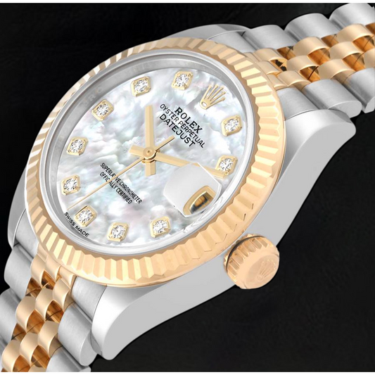 Rolex Datejust Bicolor 26 mm Perlmutt Diamant 179173 Damenuhr