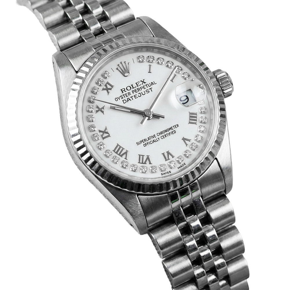 Rolex Datejust Uhr, Diamant-Zifferblatt, Jubilee-Armband, Edelstahl