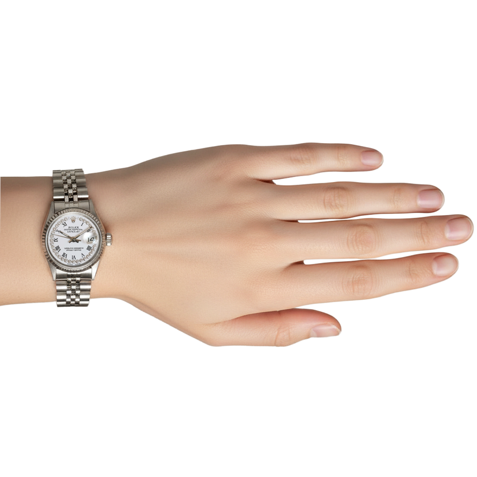 Rolex Datejust Uhr, Diamant-Zifferblatt, Jubilee-Armband, Edelstahl P2