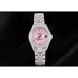 Rolex Datejust Uhr, Edelstahl, Jubiläumsarmband, Diamant-Zifferblatt, Lünette, Damen