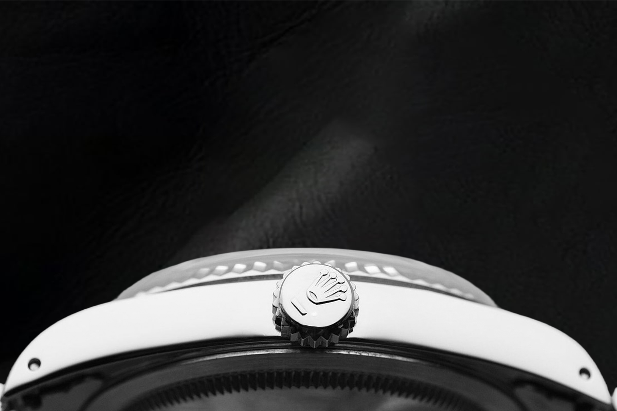 Rolex Datejust Uhr mit schwarzem Zifferblatt und Diamanten, Edelstahl Oyster Armband