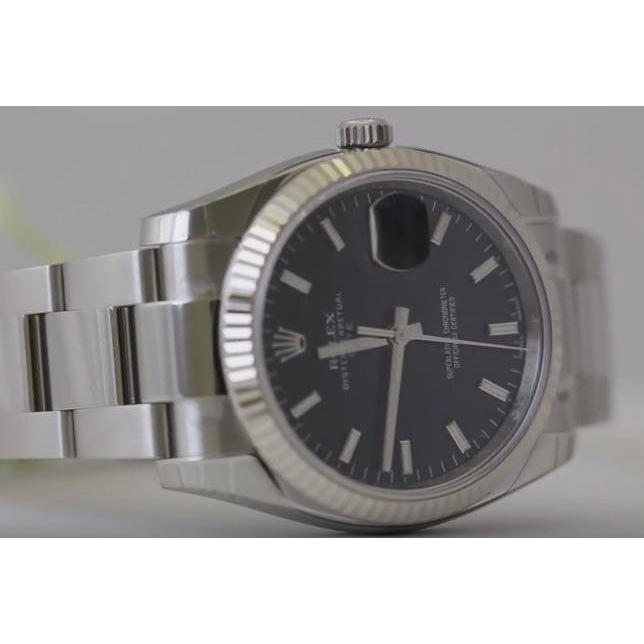 schwarzes Zifferblatt Rolex