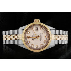 Rolex Datejust Uhr, zweifarbiges Diamant-Zifferblatt, Jubilee-Stil, Elfenbeinfarben