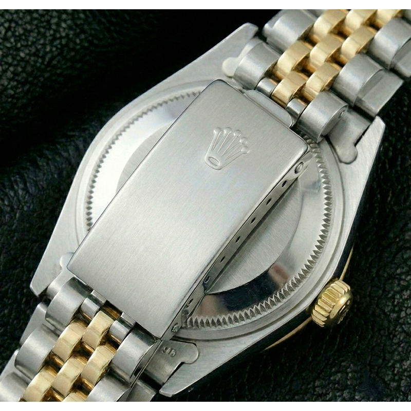 Rolex Datejust Uhr, zweifarbiges Diamant-Zifferblatt, Jubilee-Stil, Elfenbeinfarben