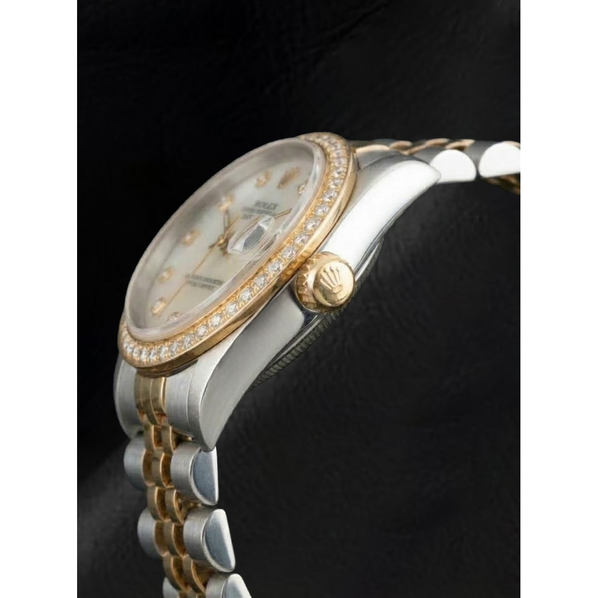 Echter Brillant Rolex – Seitenansicht