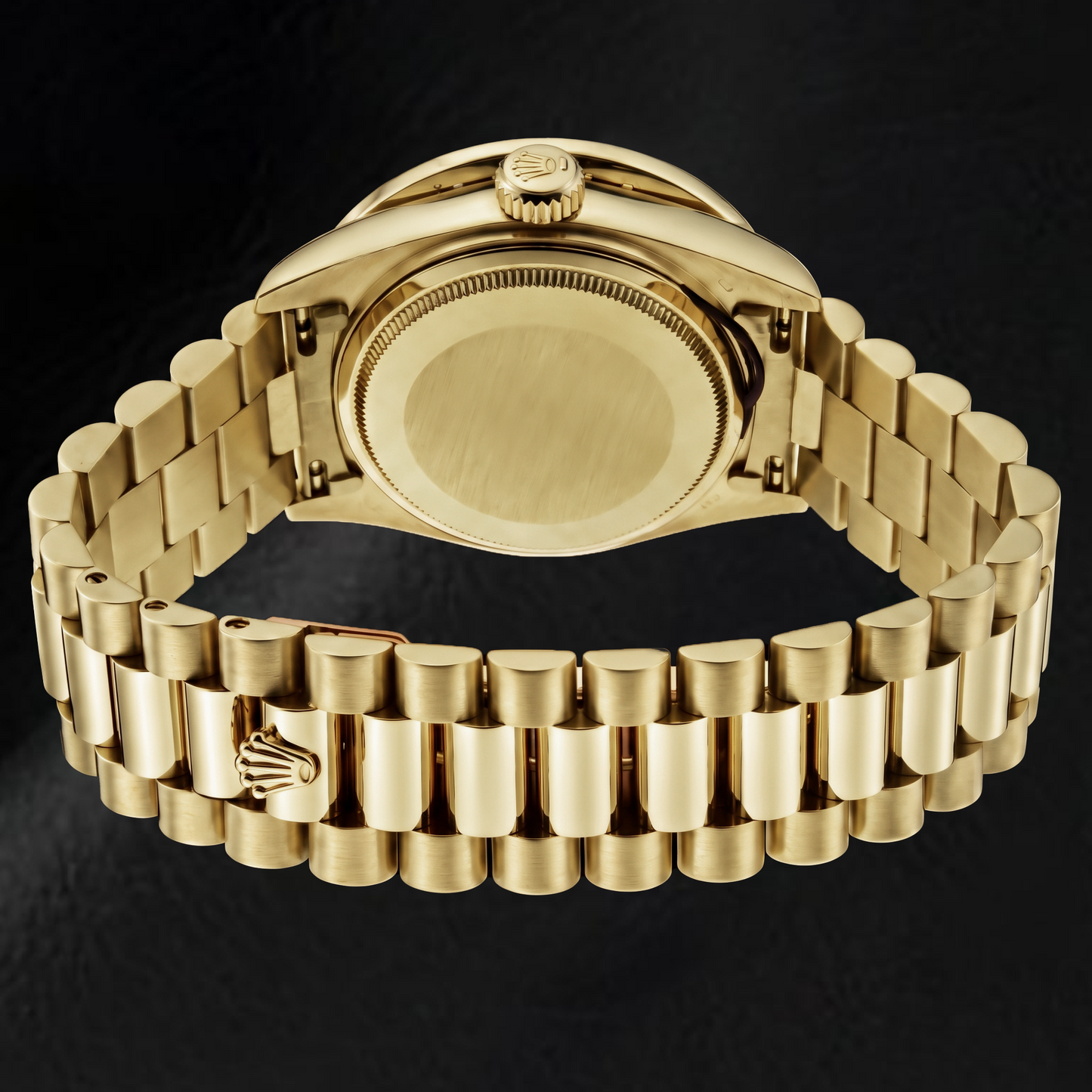Rolex Day-Date 18038 36 mm Gelbgold Uhr mit champagnerfarbenem Diamantzifferblatt und römischen Ziffern