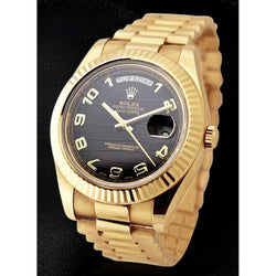 Rolex Day-Date II 41 mm Herrenuhr, bombiert Lünette, Gelbgold