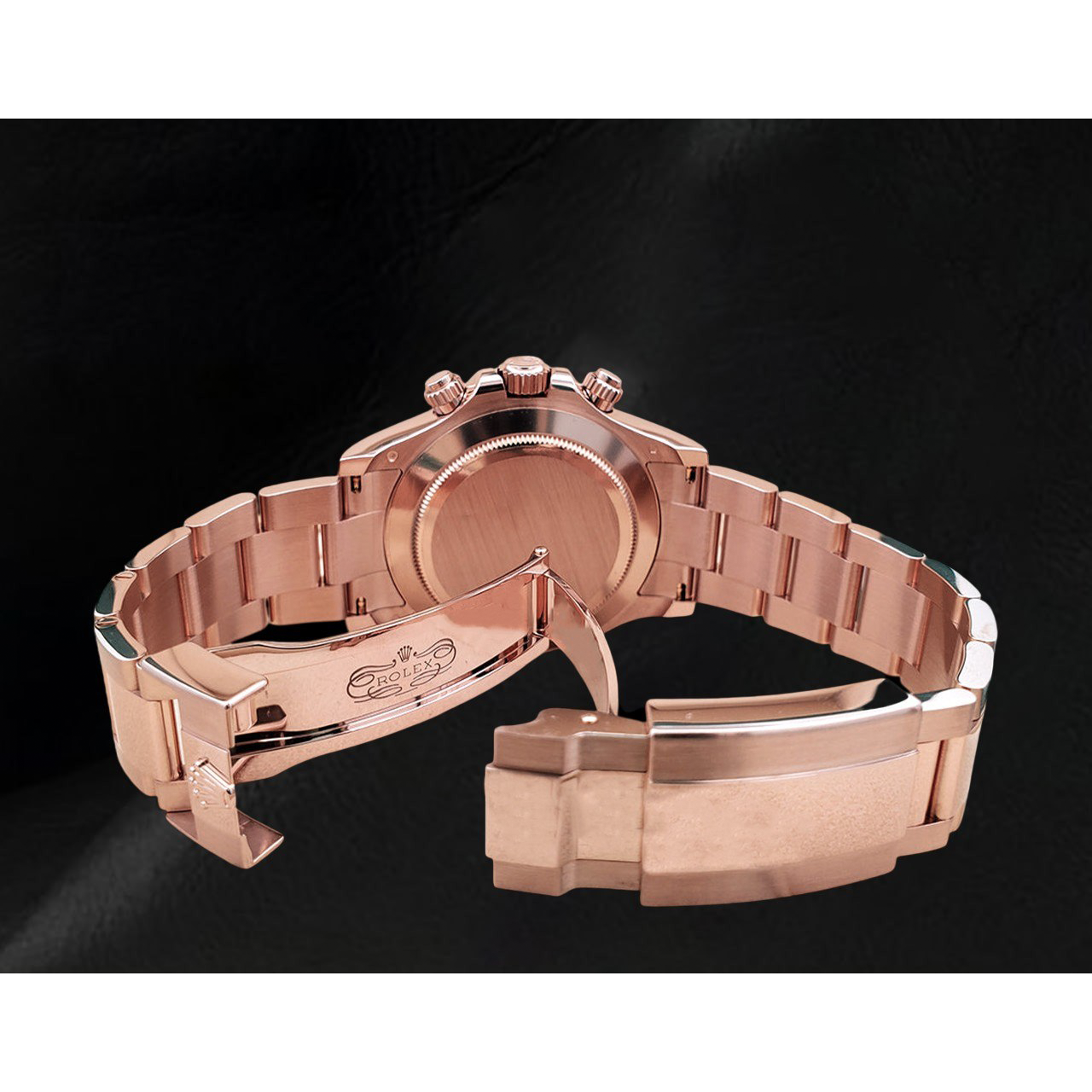 Rolex Daytona Cosmograph 18 Karat Roségold Uhr mit kaffeebraunem arabischem Zifferblatt