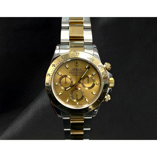 Rolex Daytona Cosmograph Bicolor-Uhr mit Champagner-Zifferblatt