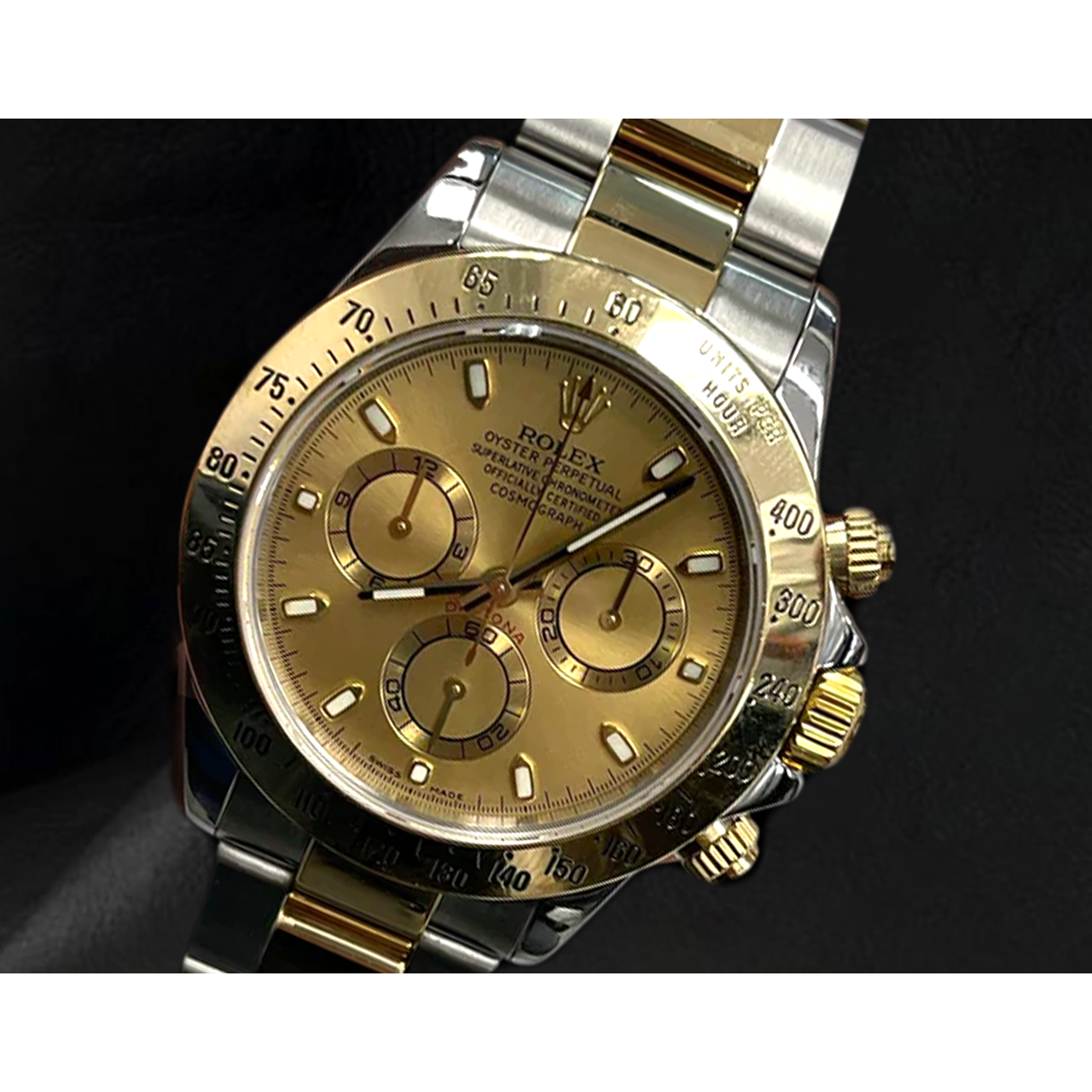 Rolex Daytona Cosmograph Bicolor-Uhr mit Champagner-Zifferblatt