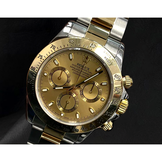 Rolex Daytona Cosmograph Bicolor-Uhr mit Champagner-Zifferblatt