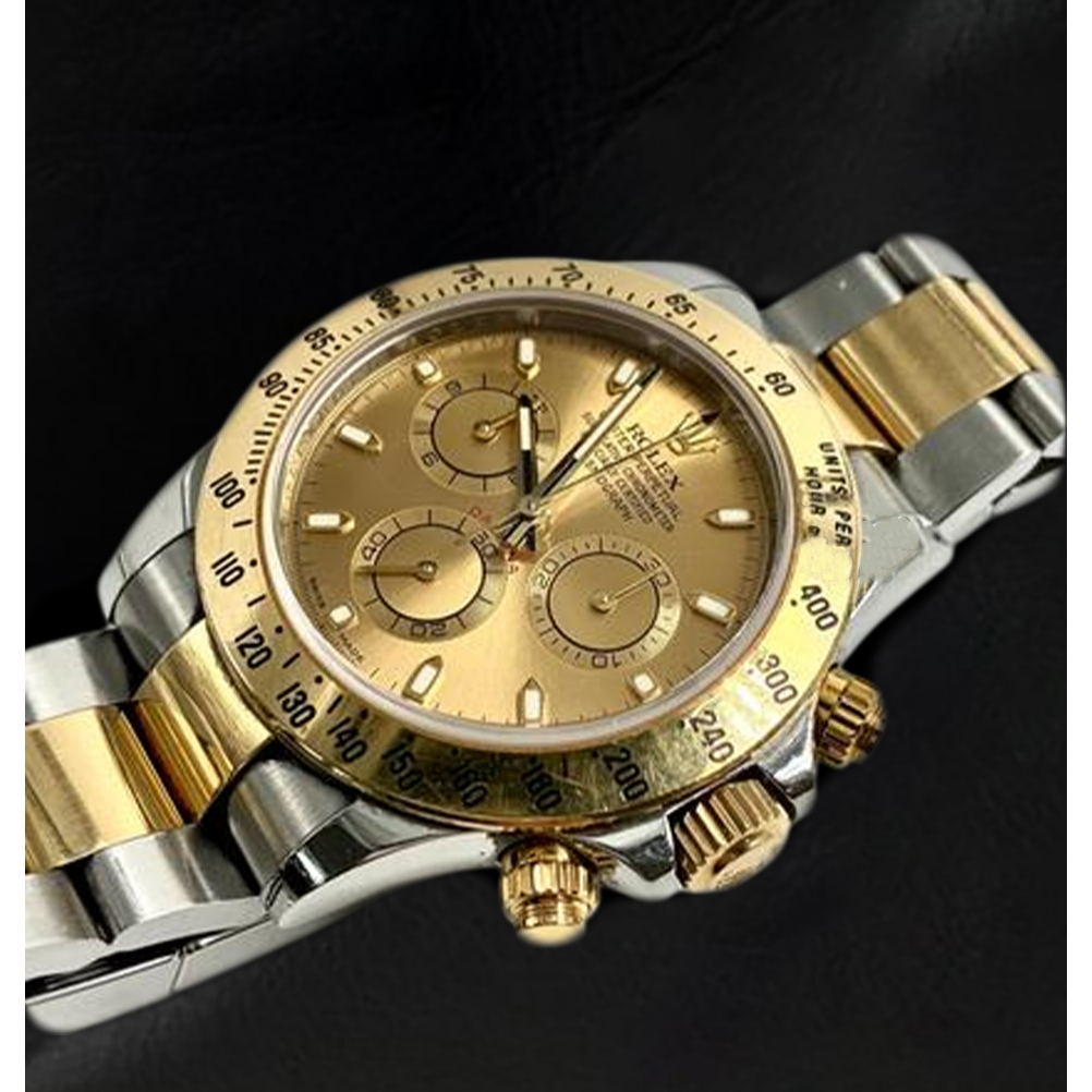Rolex Daytona Cosmograph Bicolor-Uhr mit Champagner-Zifferblatt