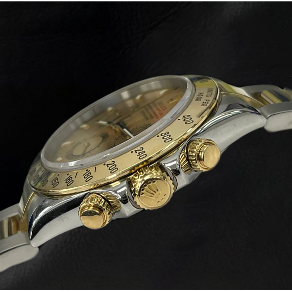 Rolex Daytona Cosmograph Bicolor-Uhr mit Champagner-Zifferblatt