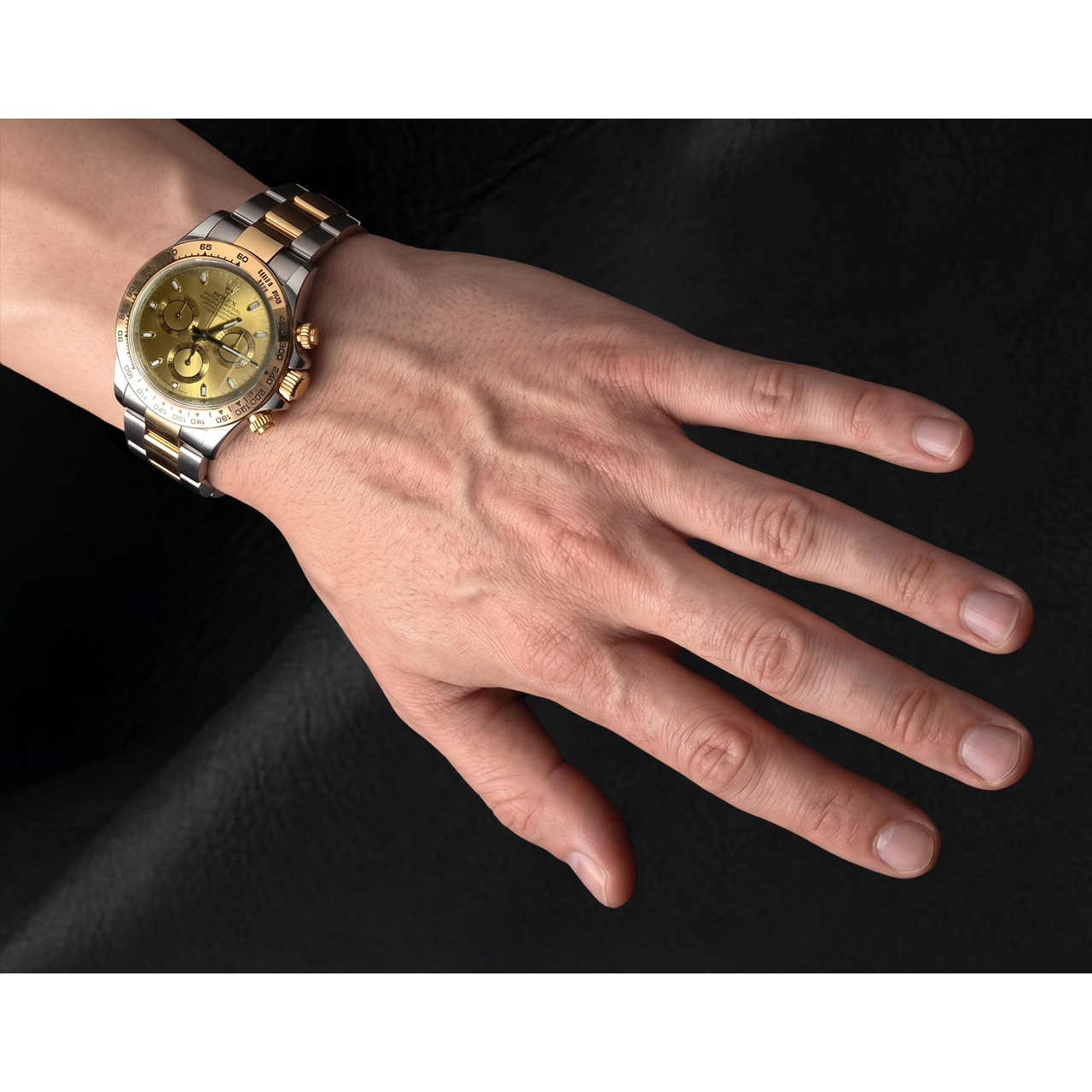 Rolex Daytona Cosmograph Bicolor-Uhr mit Champagner-Zifferblatt