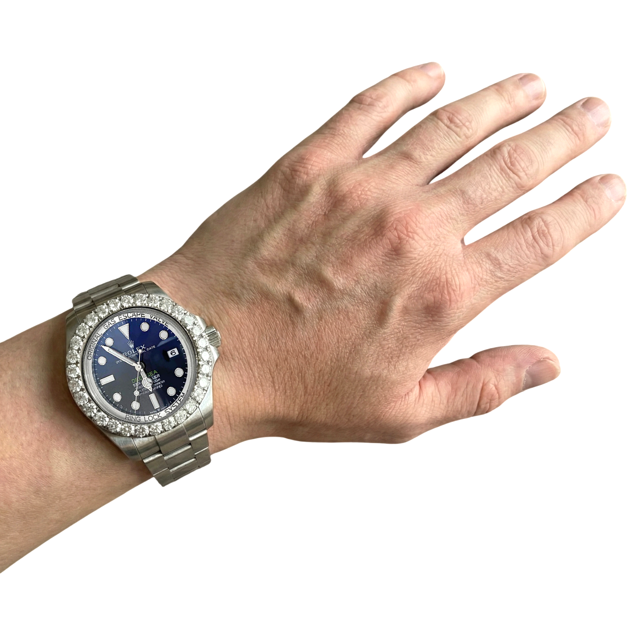 Rolex Deepsea Sea-Dweller 44 mm Uhr mit 8 Karat Diamantlünette