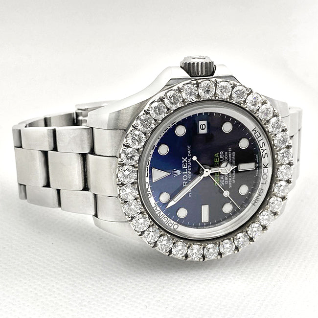 Rolex Deepsea Sea-Dweller 44 mm Uhr mit 8 Karat Diamantlünette
