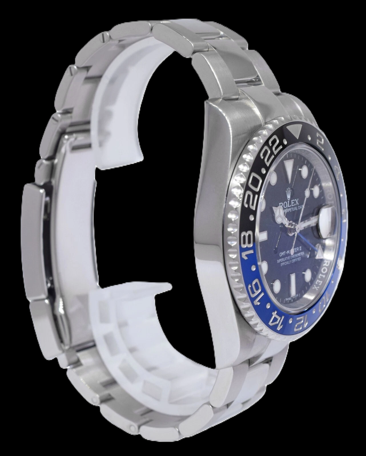 Rolex GMT-Master II 116710BLNR 40 mm Batman Uhr aus Edelstahl mit schwarzem Zifferblatt