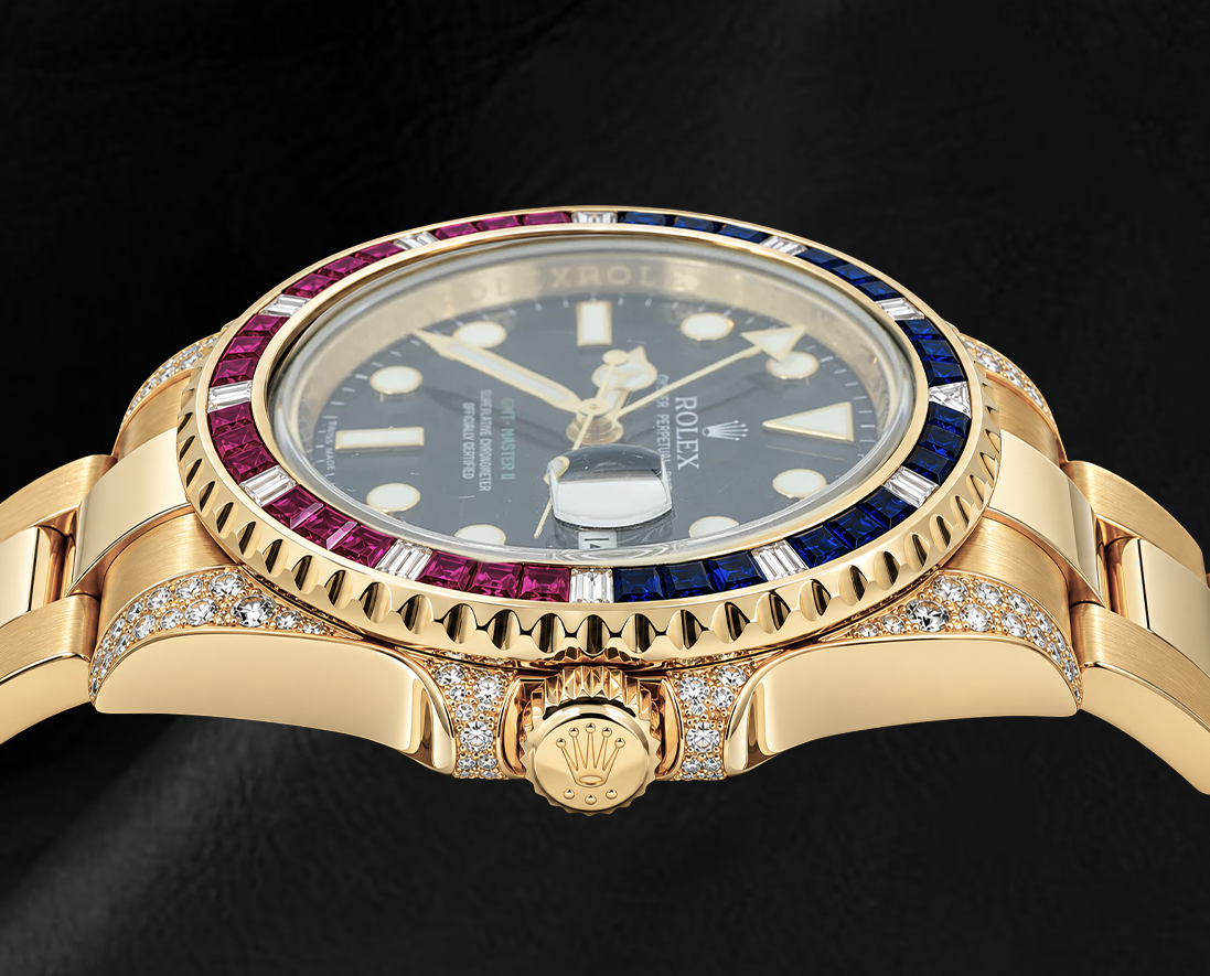 Rolex GMT Master II 116718 Schwarzes Zifferblatt 40 mm 18 Karat Gelbgold Uhr
